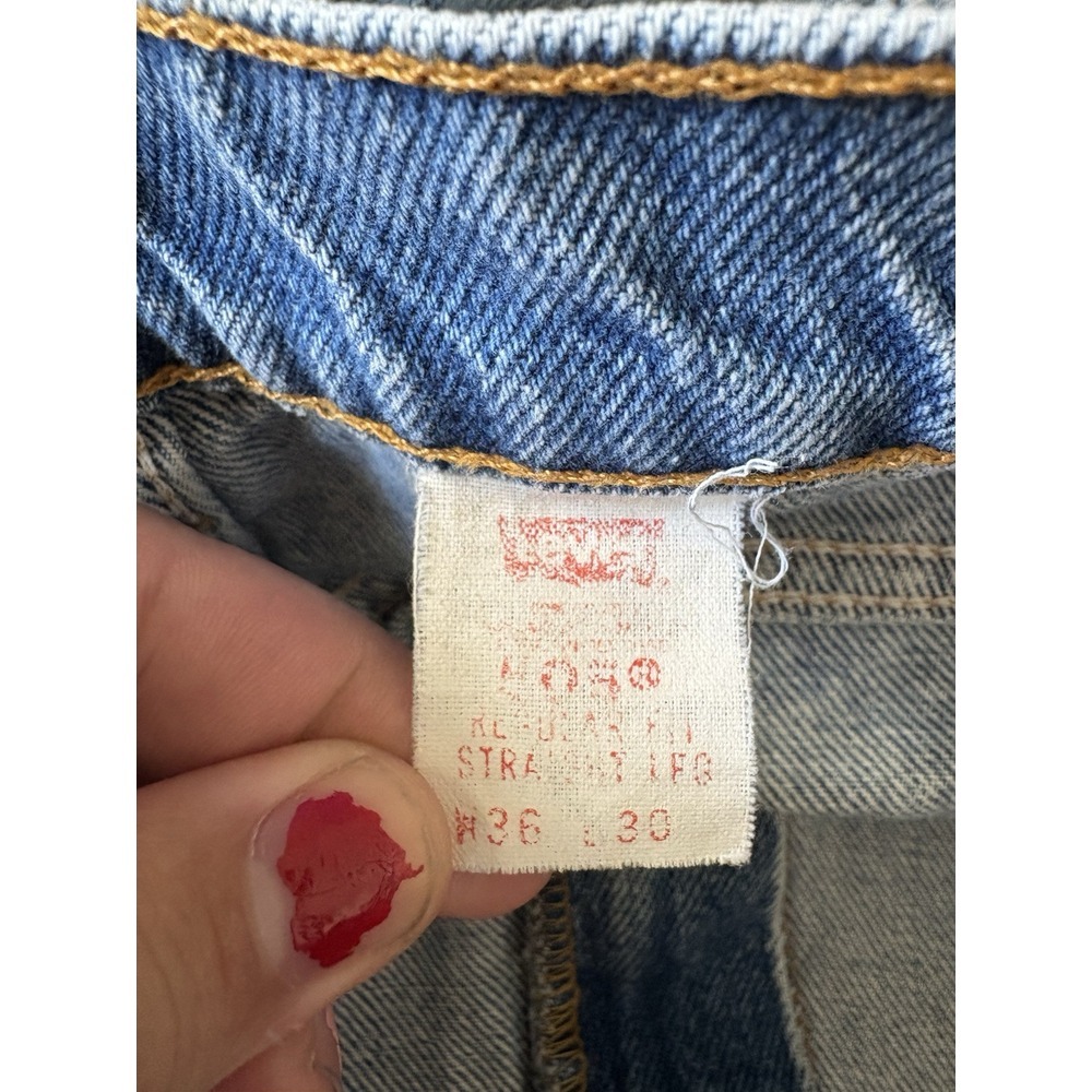 Vintage‎ Levis 505 Men's 36x30 Orange Tab Jeans Regular Straight - Picture 7 of 10
